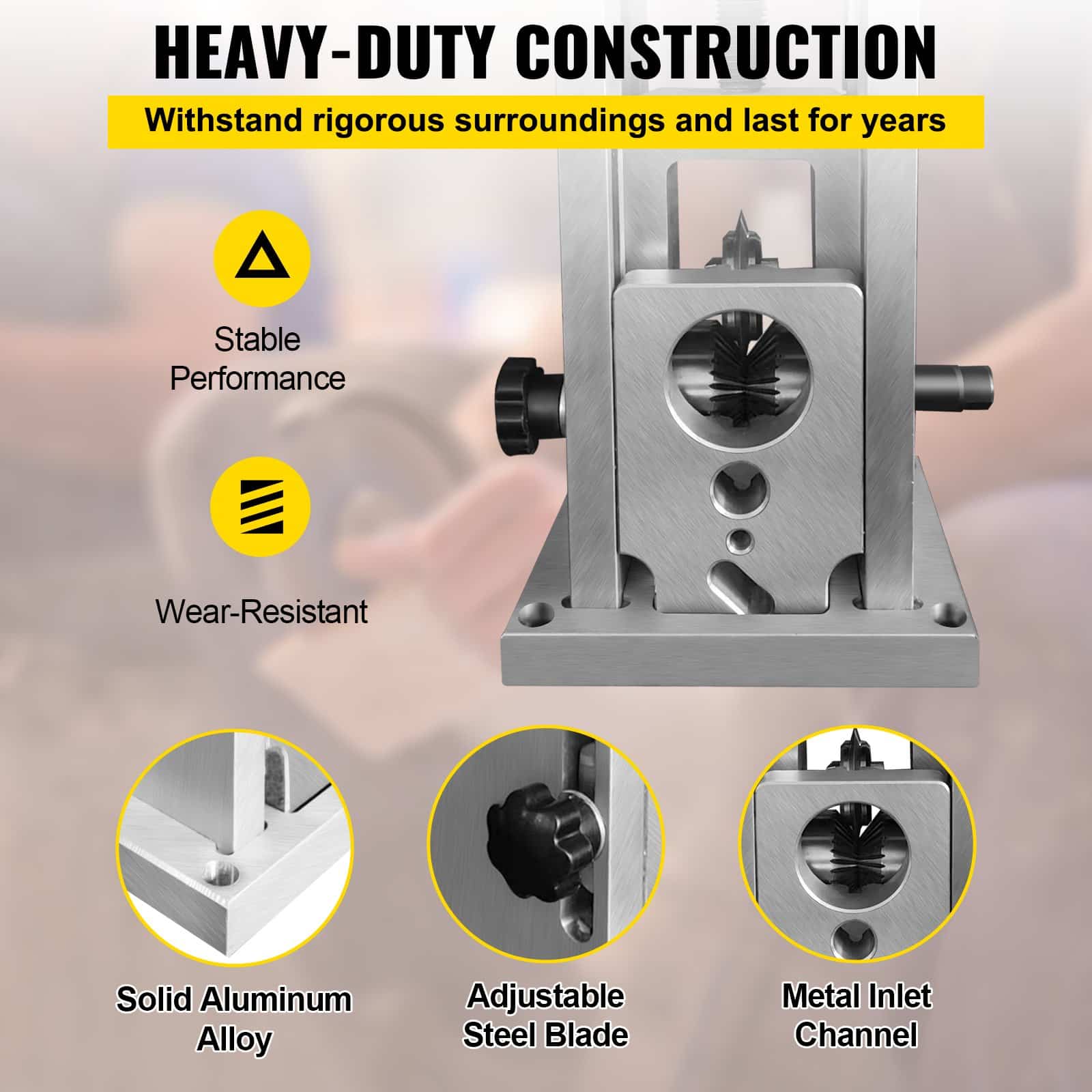 VEVOR Wire Stripping Machine 1.5–40 mm, Manual & Drill Powered Copper Cable Stripper, Steel Blade, Portable, for Recycling - Image 3