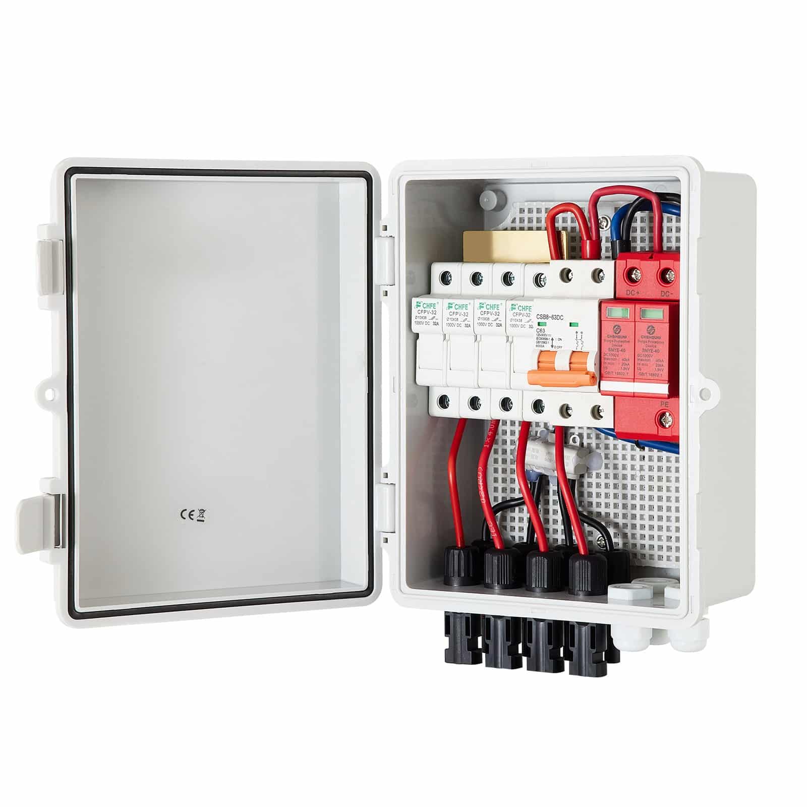 VEVOR 4-String PV Combiner Box, 15A Fuses, 63A Breaker, IP65 Waterproof, Lightning Protection, for Grid/Off-Grid Solar Systems — изображение 9