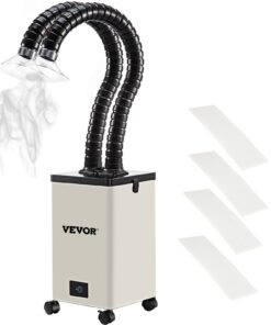VEVOR 150W Solder Fume Extractor with 3-Stage Filter, 280 m³/h Airflow, Adjustable Speed & Hose for Soldering, Laser & Welding