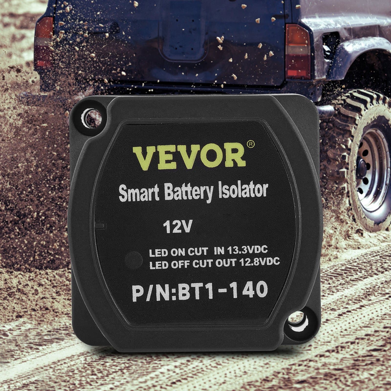 VEVOR 12V Split Charge Relay Kit, 4m Cable, Dual Battery Isolator with Voltage Sensing Relay, IP65 Waterproof for RV, Boat, Car, Camper - Зображення 8