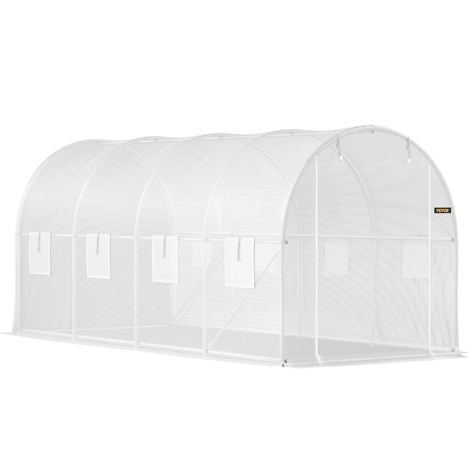 VEVOR Walk-in Tunnel Greenhouse 457x198x213 cm, PE Cover, Steel Frame, 2 Doors, 8 Windows, for Year-Round Gardening — изображение 12