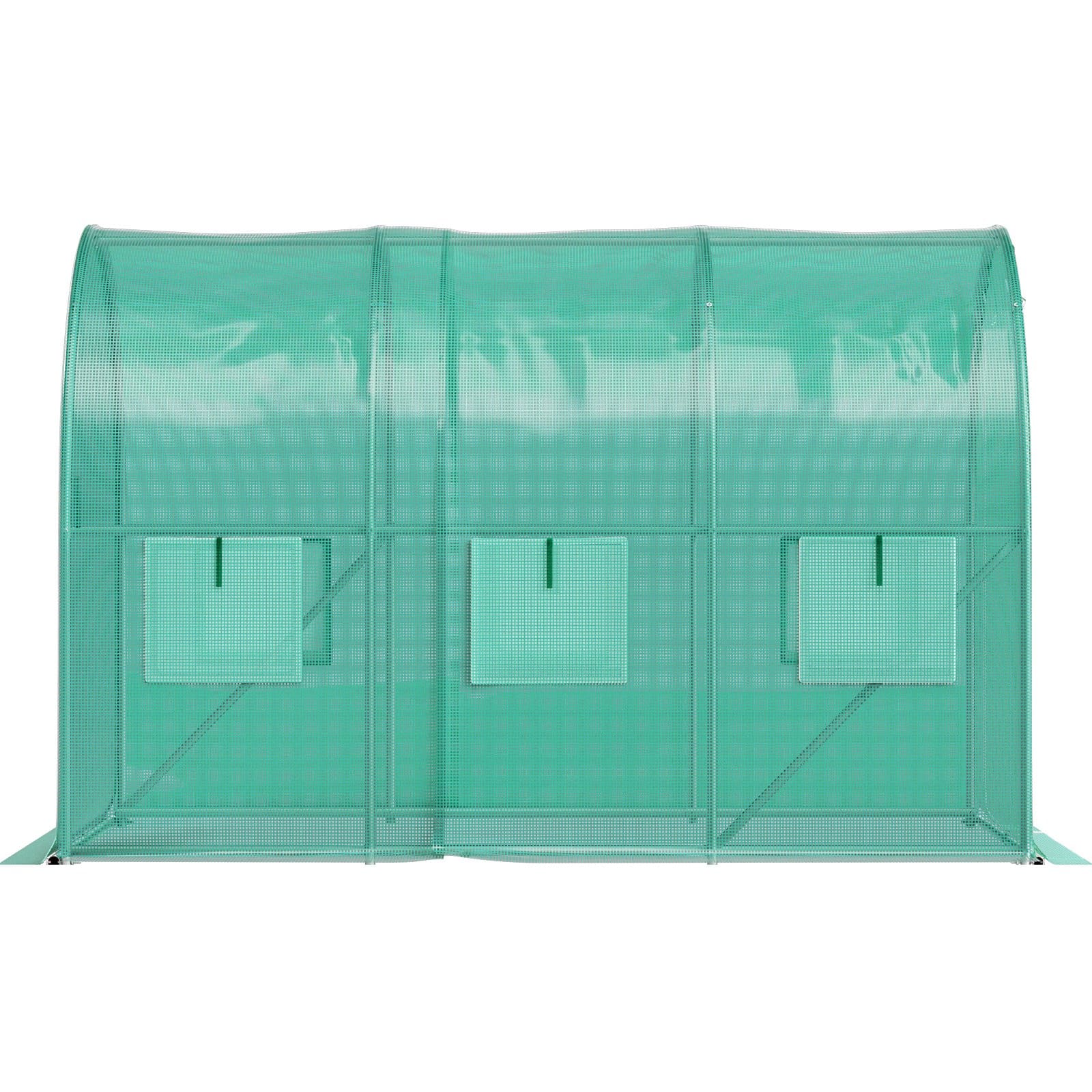 VEVOR 3x2x2 m Walk-in Tunnel Greenhouse with Galvanized Steel Frame, PE Cover, 6 Windows, Zippered Door, Green — изображение 11