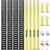 VEVOR 18PCS E-Track Tie-Down Rail Kit with 152.4cm Steel Rails, O-Rings, D-Ring Tie-Offs & Ratchet Straps for Cargo & Bikes