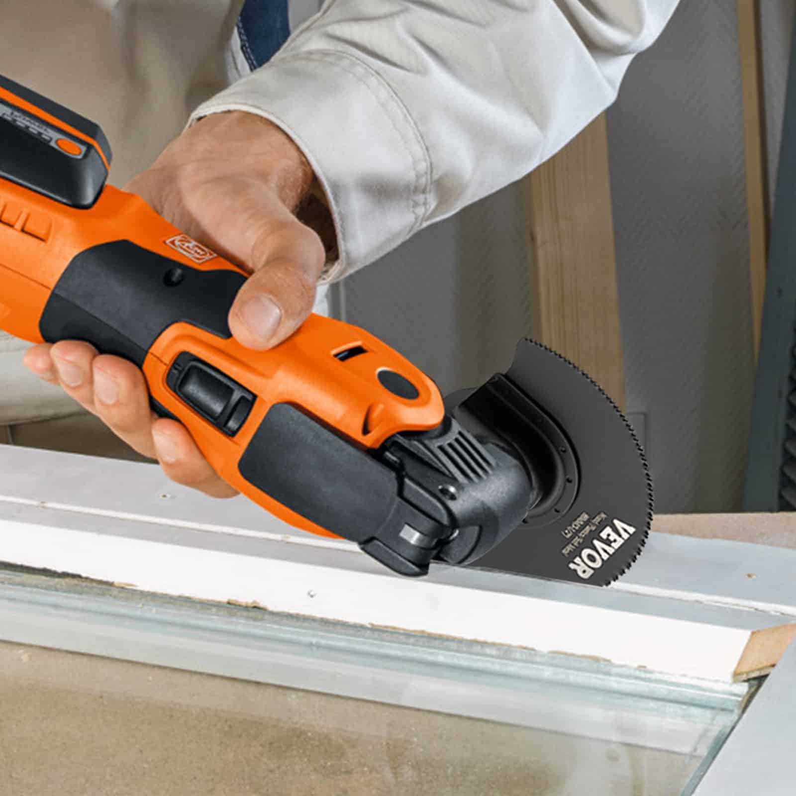 VEVOR 50 PCS Oscillating Multitool Saw Blades Set, HCS & Bi-Metal Blades for Wood, Plastic, Metal – Compatible with Major Brands - Pilt 8