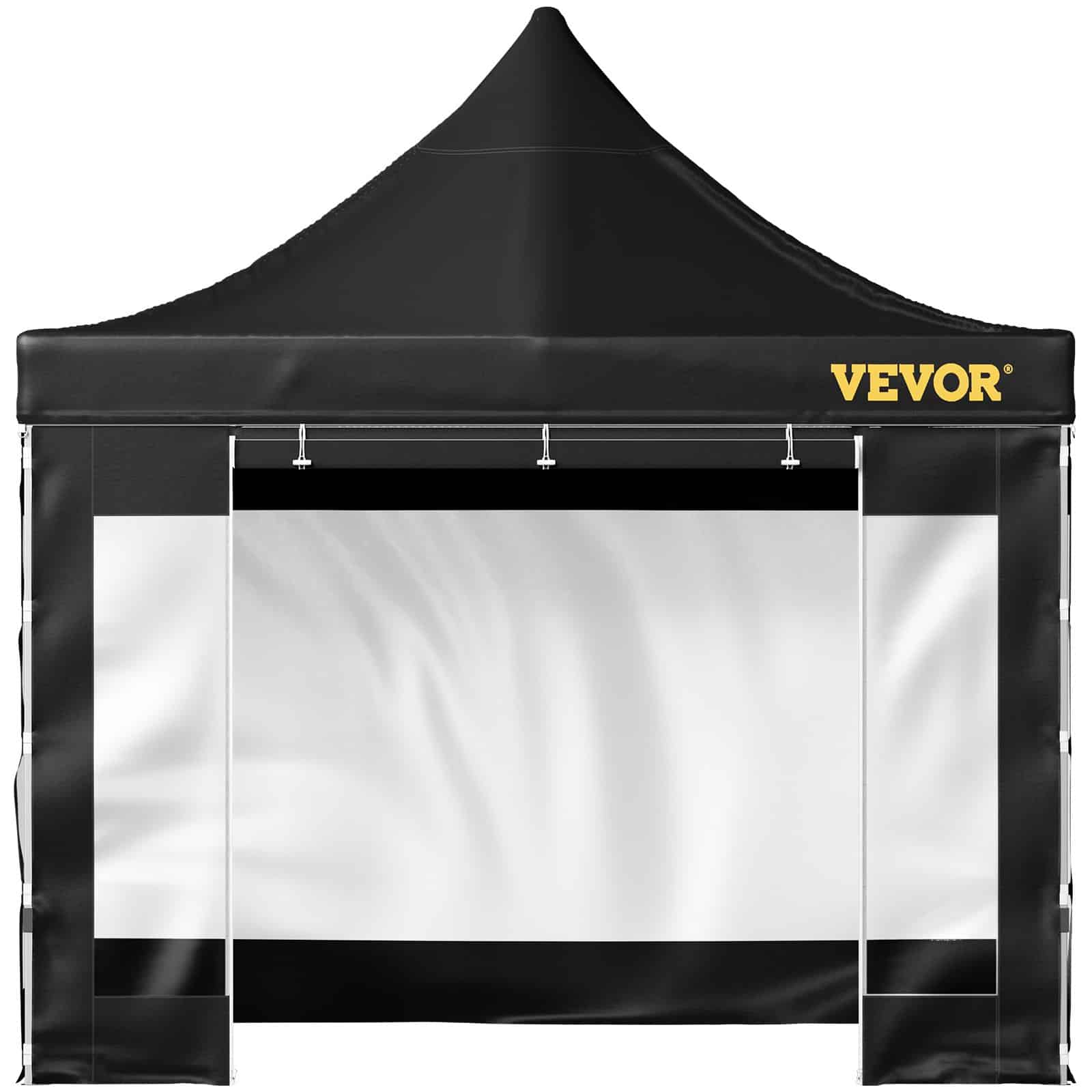 VEVOR 3x3 m Pop Up Canopy Tent with Removable PVC Sidewalls, UV & Waterproof Gazebo with Wheeled Bag for Outdoor Use, Black - Зображення 10
