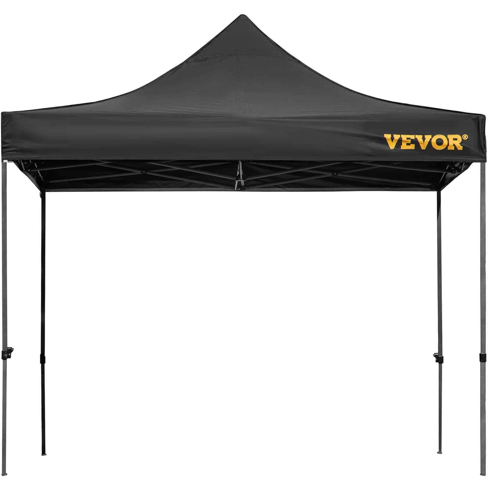 VEVOR 3x3 m Pop Up Canopy Tent with Removable PVC Sidewalls, UV & Waterproof Gazebo with Wheeled Bag for Outdoor Use, Black - Зображення 11
