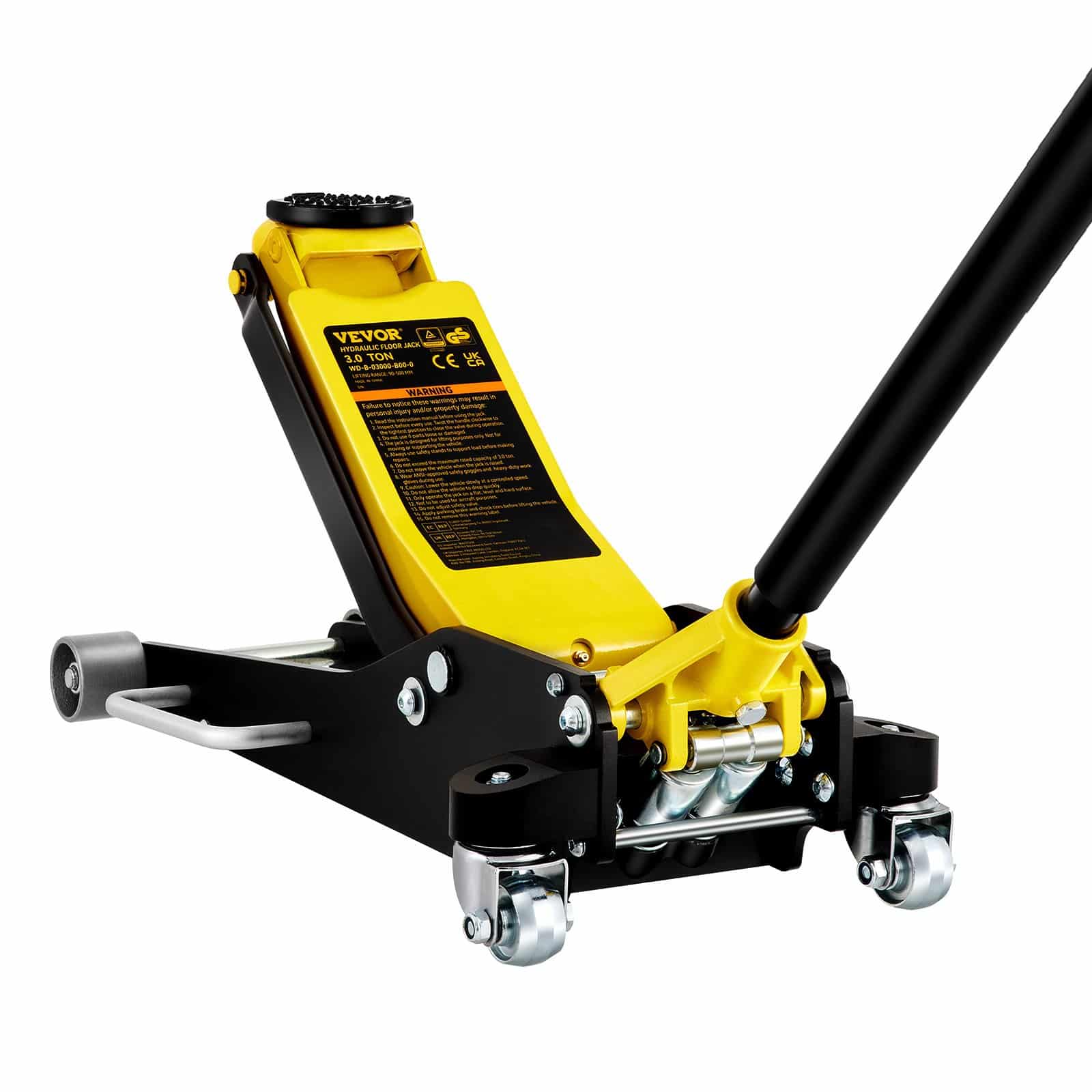 VEVOR 2.5 Ton Low Profile Racing Floor Jack, Aluminum & Steel, Dual Pistons, Quick Lift Pump, 95–475 mm Lifting Range