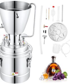 VEVOR 70L Stainless Steel Water & Alcohol Distiller for Home Brewing, Essential Oils, DIY Spirits