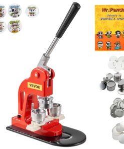 Комплект для изготовления кнопок VEVOR 32 мм с 500 деталями, круглым резаком и волшебной книгой — машина для прессы для значков DIY для детей и подарков