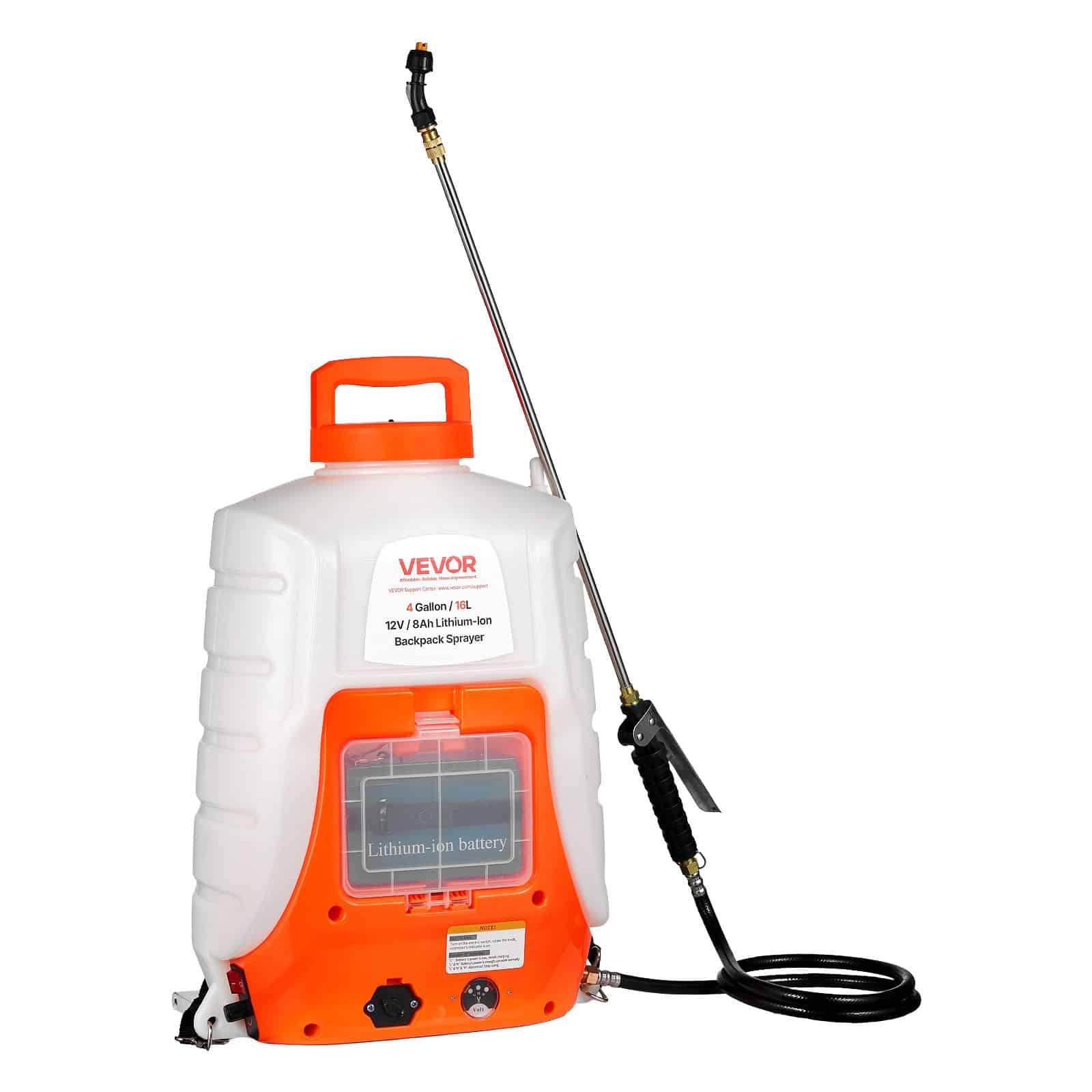 VEVOR 15L Battery Backpack Sprayer with 0–6.2 bar Adjustable Pressure, 8Ah Battery, 8 Nozzles, 2 Wands - Pilt 10