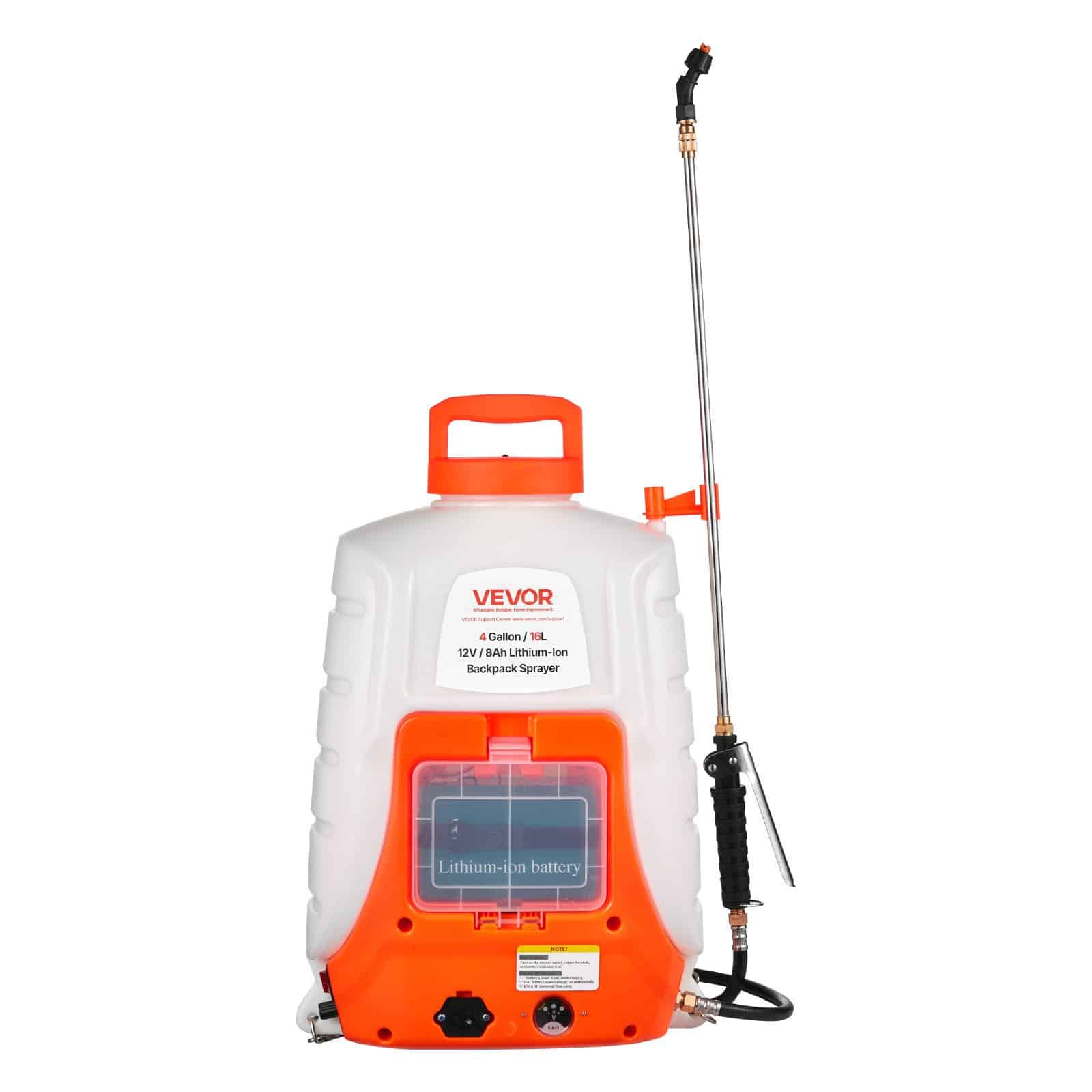 VEVOR 15L Battery Backpack Sprayer with 0–6.2 bar Adjustable Pressure, 8Ah Battery, 8 Nozzles, 2 Wands - Pilt 9