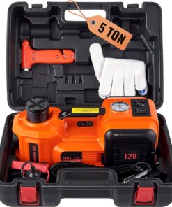 VEVOR 5 тонн 12V электрический гидравлический домкрат с встроенным насосом для шин, диапазон подъема 155–450 мм