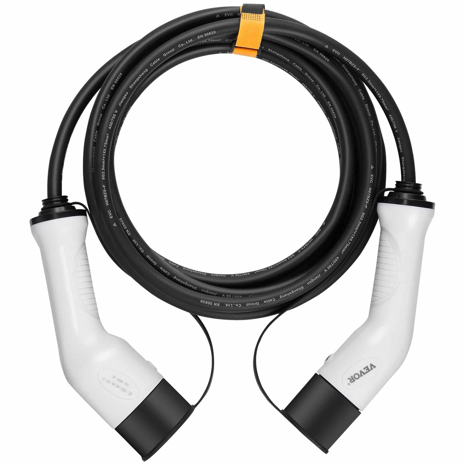 VEVOR Type 2 to Type 2 EV Charging Cable 32A 22kW 5m 3-Phase IP66 Waterproof for Electric & Hybrid Cars with Carry Bag - Pilt 11