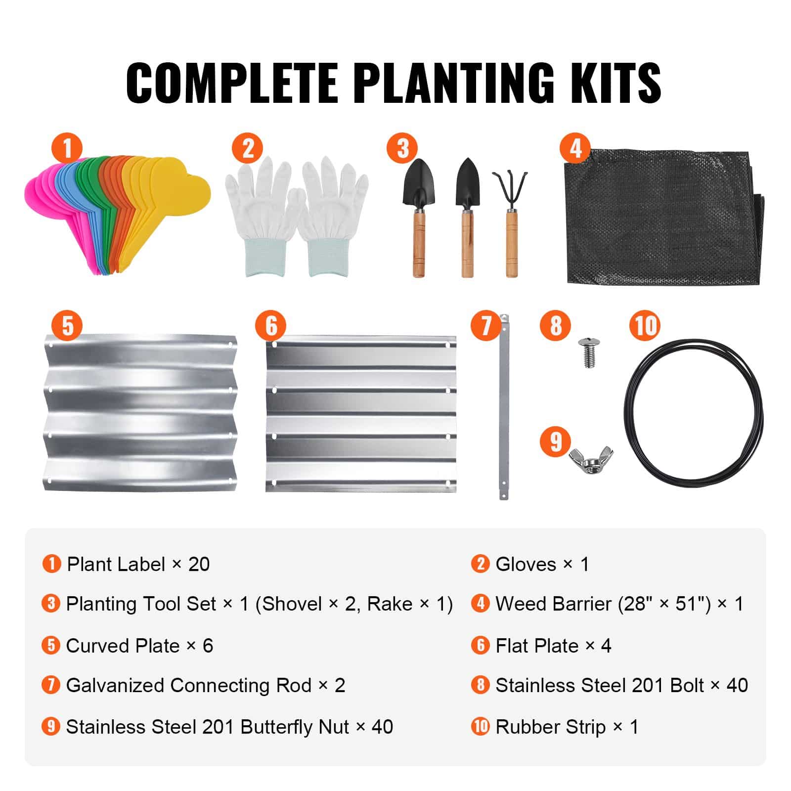 VEVOR 182.6 x 92.5 x 28 cm Galvanized Raised Garden Bed, Metal Planter Box with Open Base for Outdoor Vegetables/Herbs/Flowers - Image 6