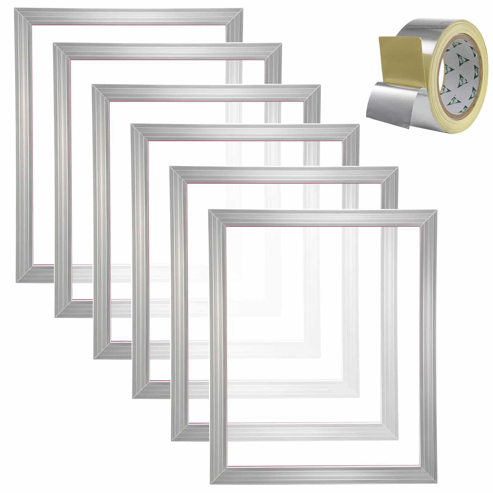 VEVOR 6pcs Silk Screen Printing Kit with 50.8x61cm 110 Mesh Aluminum Frames for Fabric, Paper, Wood, and Glass Printing - Image 9