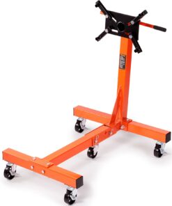 VEVOR поворотная моторная стойка 680 кг с регулируемой на 360° головкой, складной чугунный подъемник с 5 колесами для обслуживания авто