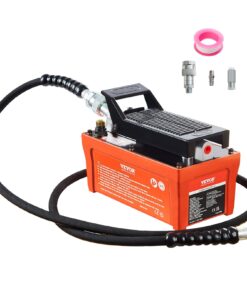 VEVOR ножний пневмогідравлічний насос, 6895 Бар, 1.9 л резервуар, 2м шланг, 10мм/6.4мм NPT, для ремонту кузова авто, помаранчевий