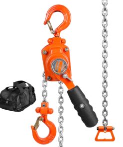 VEVOR Ручная Рычажная Цепная Таль 250 кг, Подъем 3,05 м, Сталь G80, Двойной Тормоз, Крюк 360°, Для Гаража/Завода/Склада