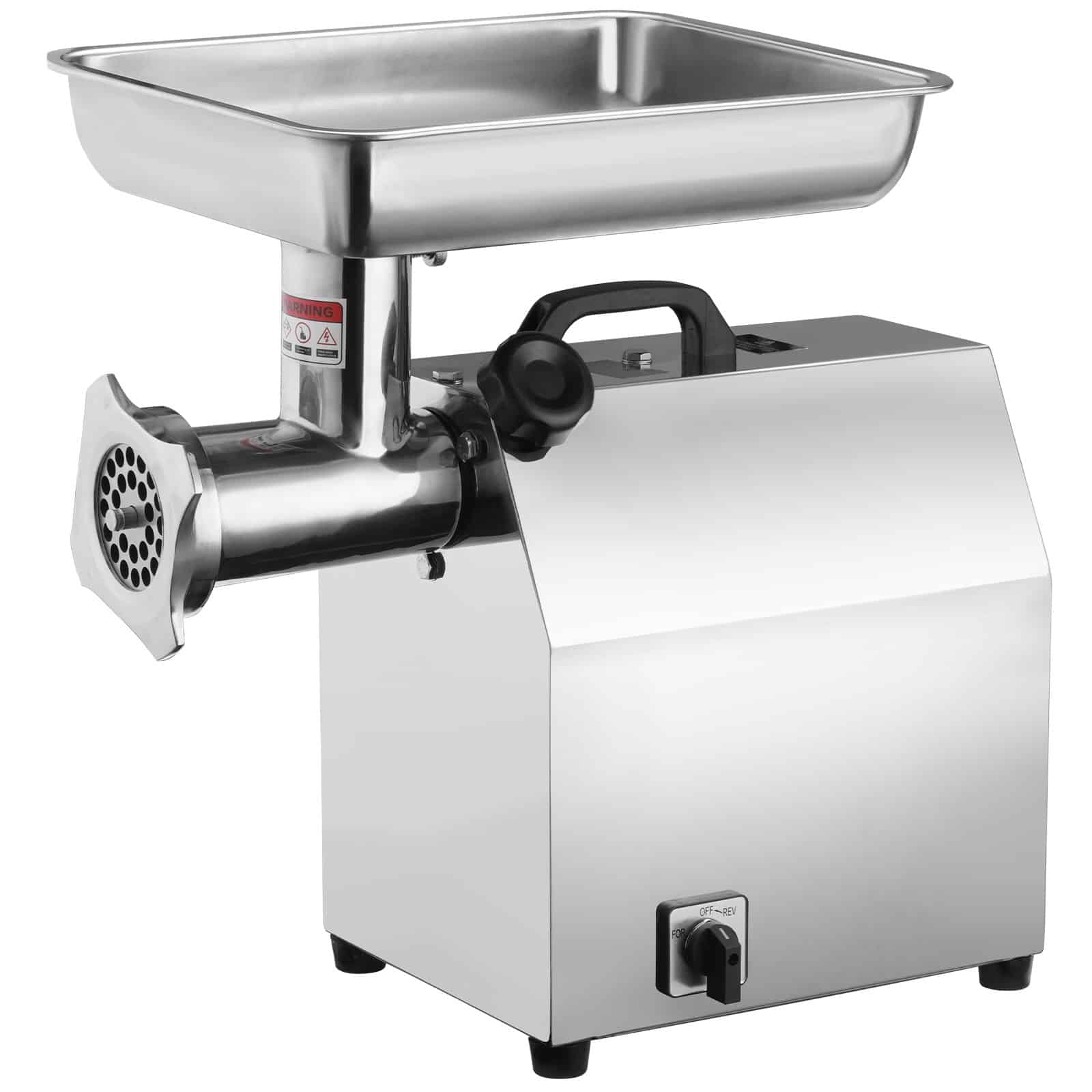 VEVOR 1100W Electric Meat Grinder, 360.7 kg/h Capacity, Stainless Steel Mincer with Blades, Plates, Sausage & Kubbe Kit, ETL - Pilt 10