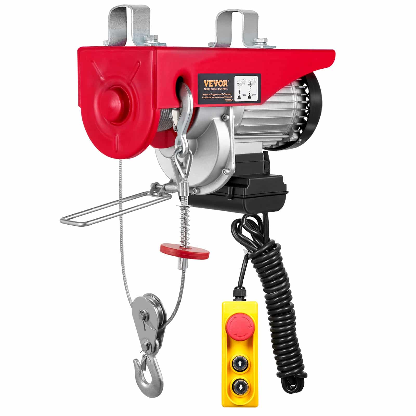 VEVOR Electric Hoist 998 kg Capacity, 1600W 220V Winch with 4.27 m Remote, 12.19 m Lift Height, Copper Motor for Garage/Factory - Image 12