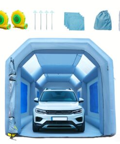 VEVOR Inflatable Car Paint Spray Booth Tent 610x305x244 cm with Filter System & 2 Blowers – Durable Oxford Cloth & PVC