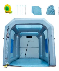 VEVOR Inflatable Car Paint Spray Booth Tent 4x2.95x2.75m with 950W Blower & Filter System, Oxford Cloth & PVC