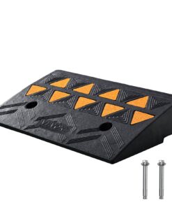 VEVOR Прочная Резиновая Бордюрная Рампа 10,8 см Высота, 30 см Ширина, 50 см Длина – Грузоподъемность 15 Т для Авто, Тележек, Грузовиков