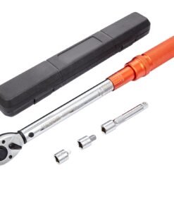 VEVOR 1/2" Torque Wrench Set 14–204Nm, Dual-Direction, Adjustable, Chrome Vanadium, with Adapters & Extension Rod