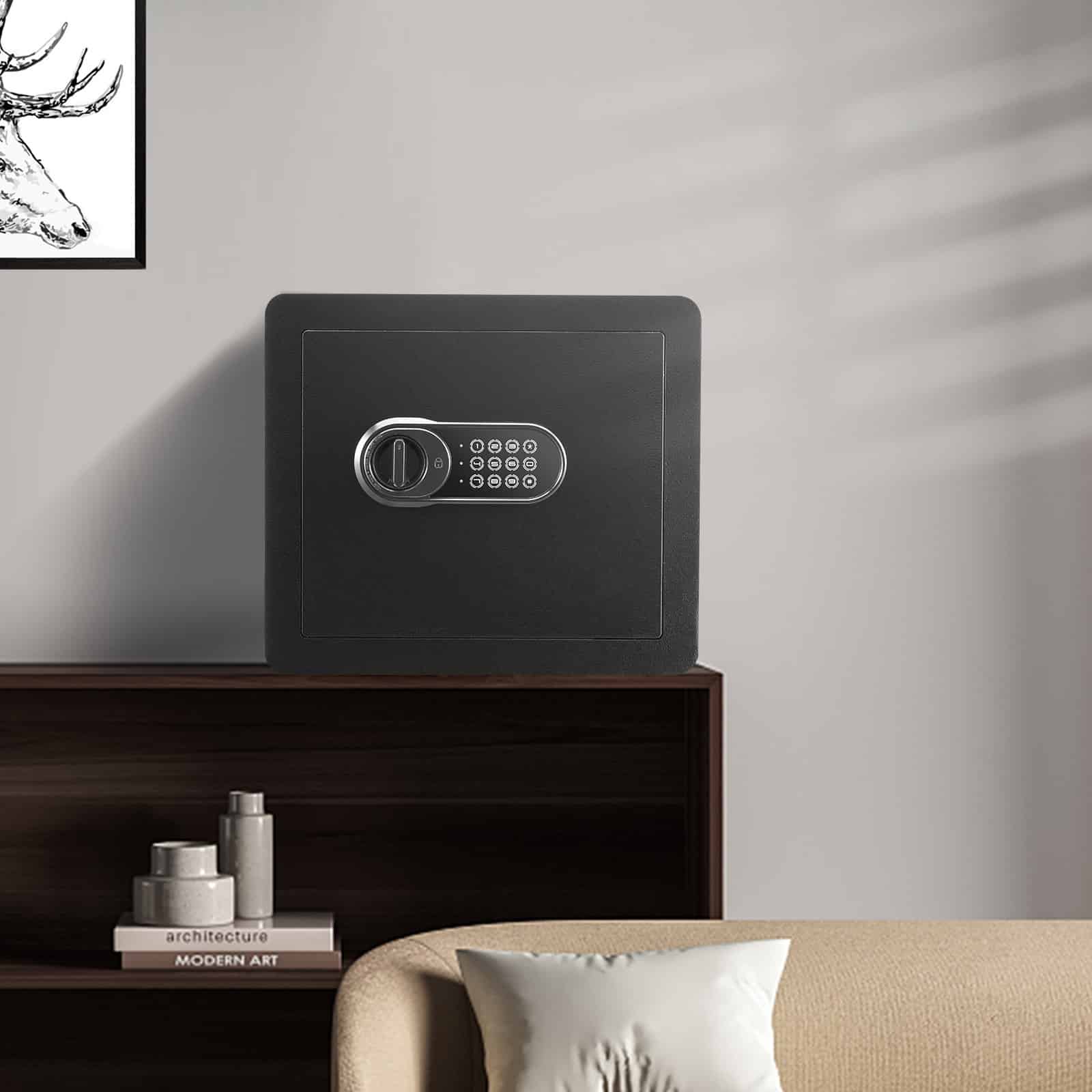 VEVOR 33.9L Digital Steel Safe with Keypad & Keys, Fire-Proof Bag, Alarm, Wall Mount, 40.1x30.0x35.1 cm for Home & Hotel - Image 8