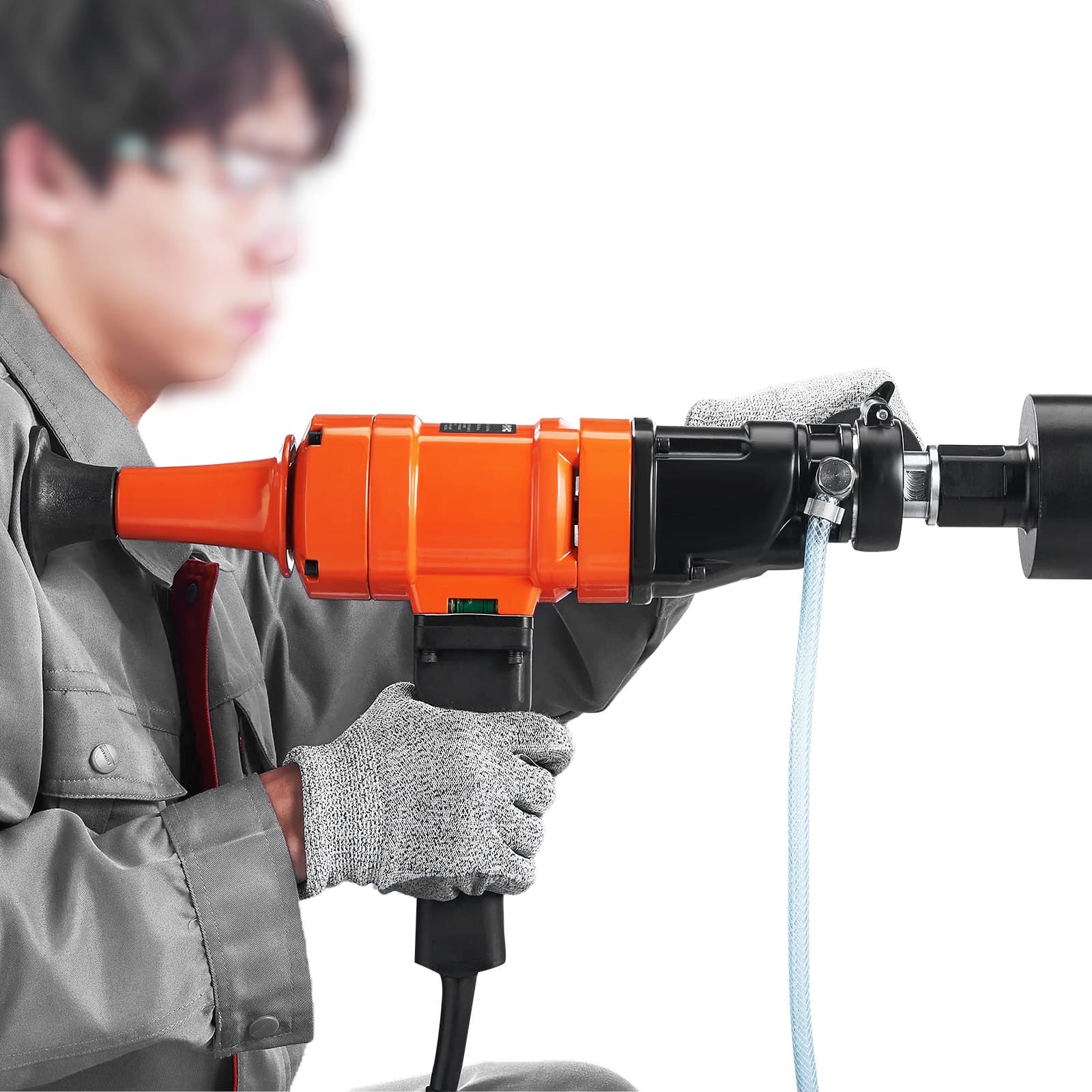 VEVOR 1500W Handheld Diamond Core Drill Machine with 10.2 cm Bit, 2-Speed Wet Concrete Core Drill Rig - Pilt 11