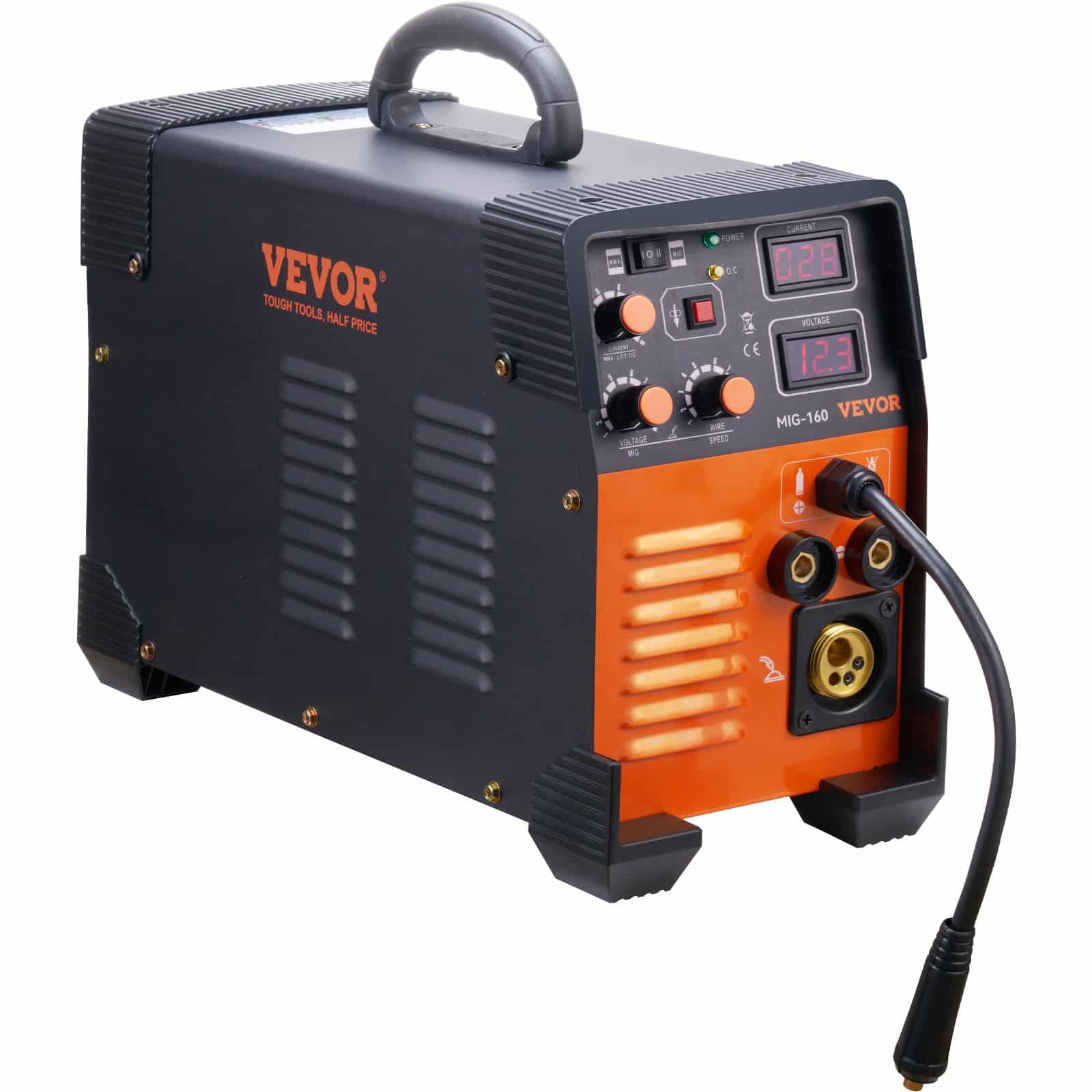 VEVOR 160A 3-in-1 MIG/TIG/MMA Welding Machine, 220V IGBT Inverter Welder with Digital Display, Flux Core & Stick Welding - Image 11