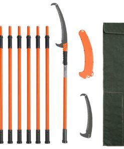 Ручная пила VEVOR 2,2–8,2 м с стальным лезвием и стекловолоконной ручкой для обрезки деревьев, пальм, кустарников