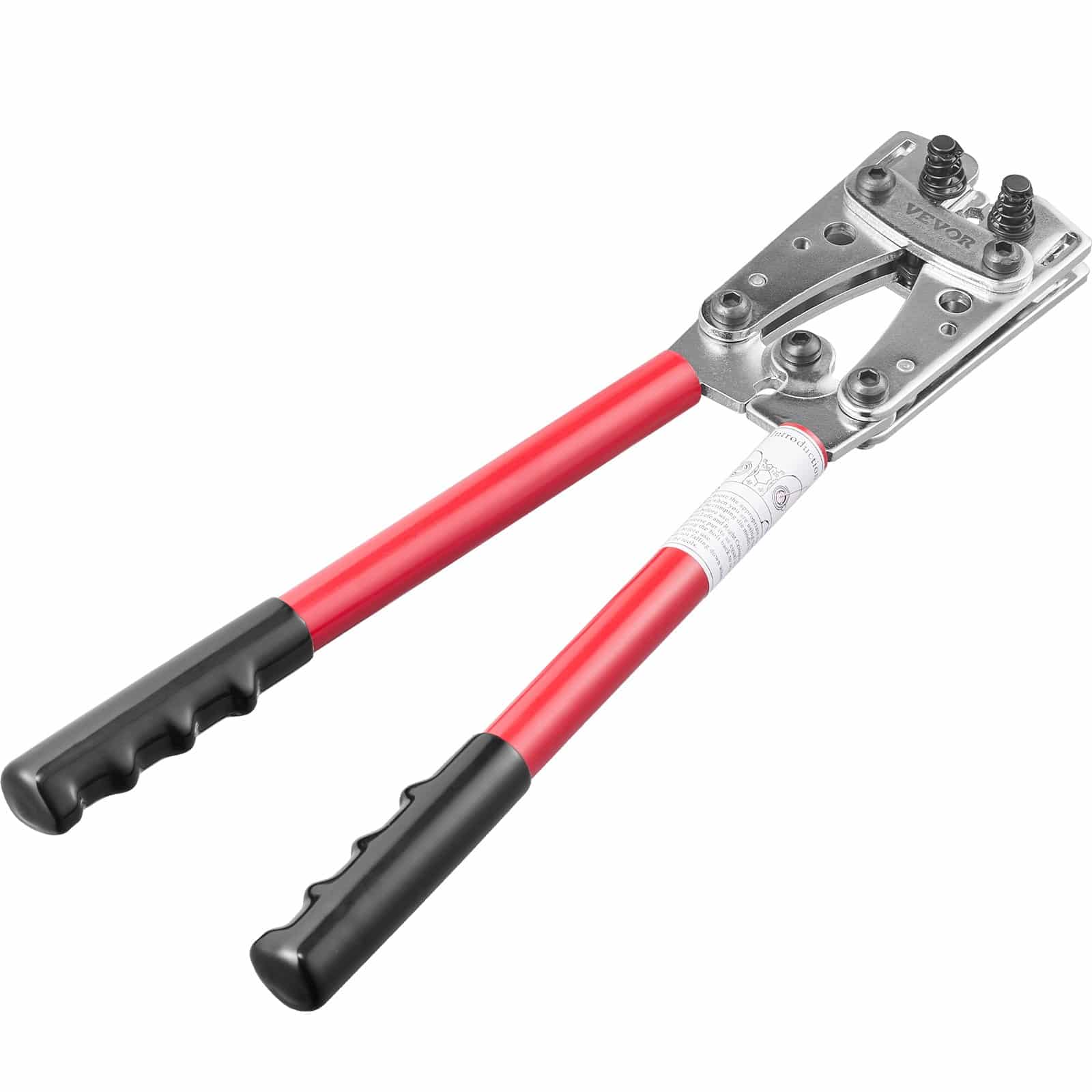 VEVOR Heavy Duty Battery Cable Crimping Tool Set with Cutter, 6-50mm² Dies, 95 Copper Lugs, 100 Heat Shrink Tubes - Image 10