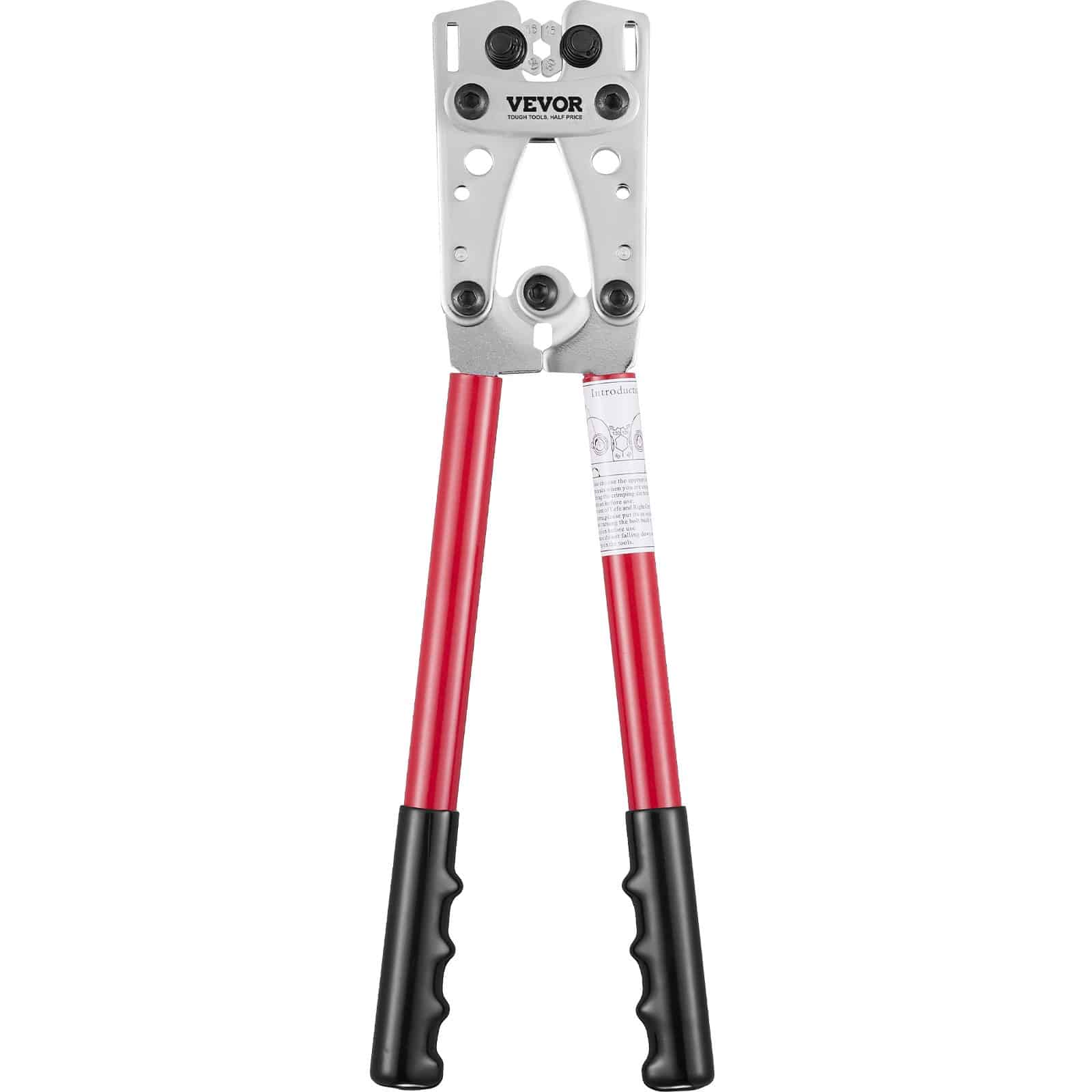 VEVOR Heavy Duty Battery Cable Crimping Tool Set with Cutter, 6-50mm² Dies, 95 Copper Lugs, 100 Heat Shrink Tubes - Image 11