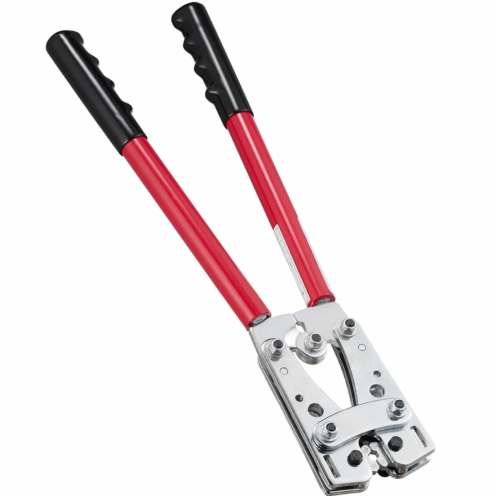 VEVOR Heavy Duty Battery Cable Crimping Tool Set with Cutter, 6-50mm² Dies, 95 Copper Lugs, 100 Heat Shrink Tubes - Image 12