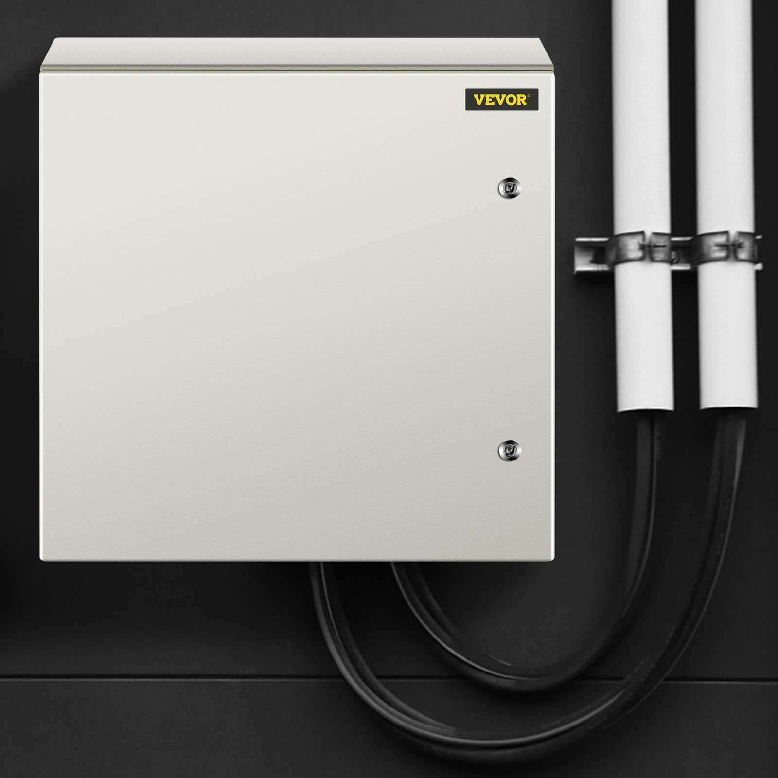 VEVOR 60x60x20 cm Steel Electrical Enclosure, IP66 Waterproof NEMA 4X Junction Box with Mounting Plate for Indoor/Outdoor Use — изображение 8