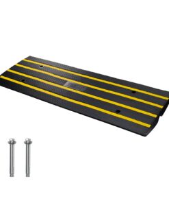 VEVOR Rubber Curb Ramp 6.5 cm Rise, 15 Ton Capacity, 122x40.5 cm Driveway Threshold Ramp for Garage, Sidewalk & Loading Dock