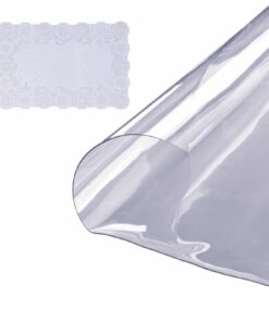 VEVOR Clear Round PVC Table Cover 1230 mm, 1.5 mm Thick Waterproof Table Protector for Dining, Coffee & Writing Tables
