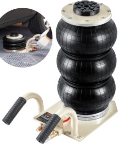 VEVOR Пневматический Домкрат 3 Тонны, Тройной Баллон, Подъем до 450 мм, Быстрый Подъем за 5 с, 6 Труб, Для Авто Ремонта - Белый