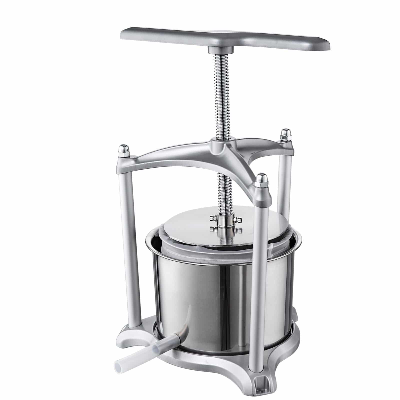 VEVOR 5.5L Manual Fruit & Wine Press with 2 Stainless Steel Barrels, Juice & Oil Extractor for Kitchen, Cheese, Olive, Grape - Зображення 12