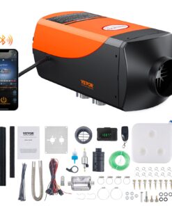 VEVOR 12V 5kW dīzeļa gaisa sildītājs ar LCD, tālvadību, Bluetooth lietotni, 10L tvertni, 0.16–0.52 L/h – autiņiem, RV, laivām (15–20 m²)