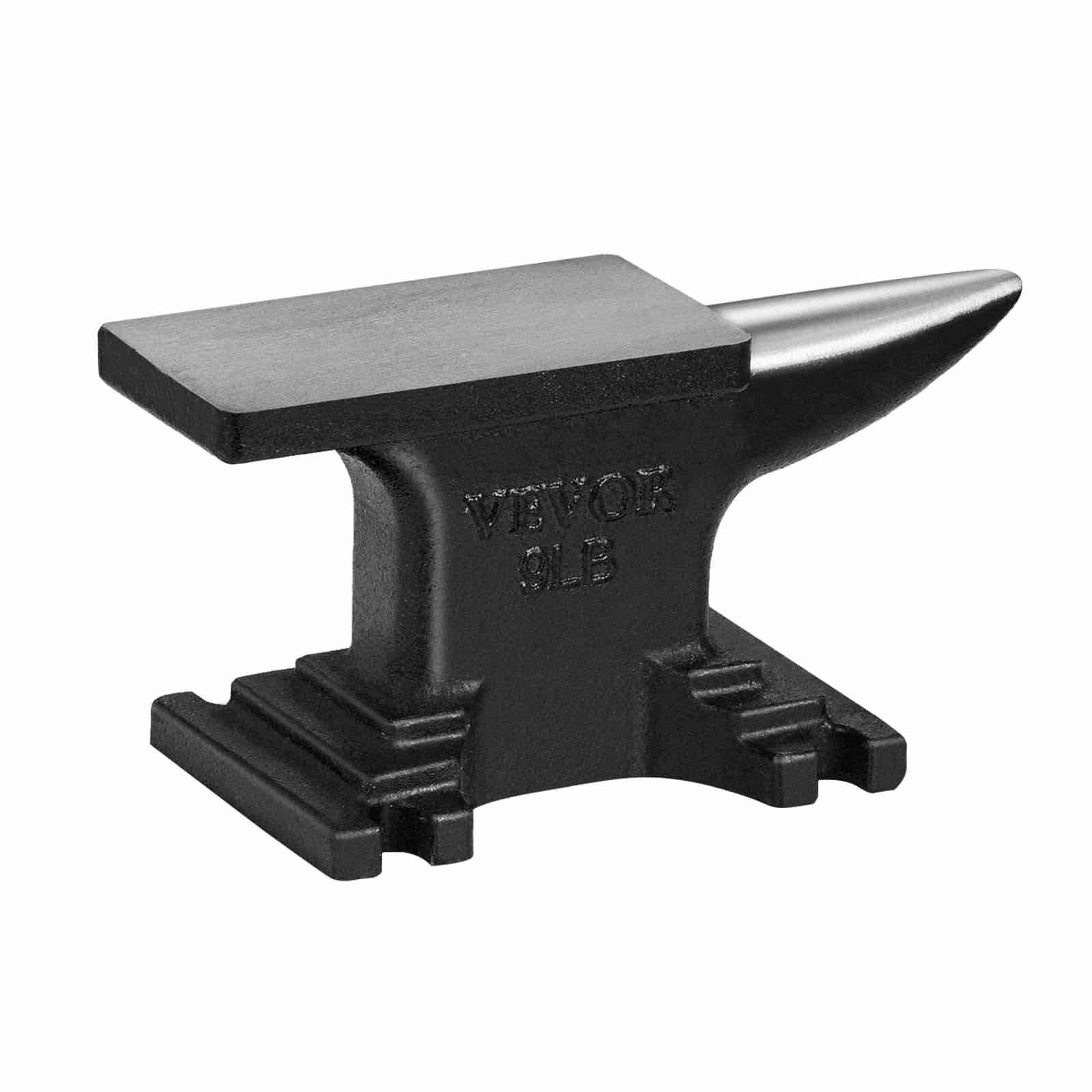 VEVOR 4 kg Cast Steel Single Horn Anvil – High Hardness Forge Tool with Stable Base for Blacksmithing & Metalworking