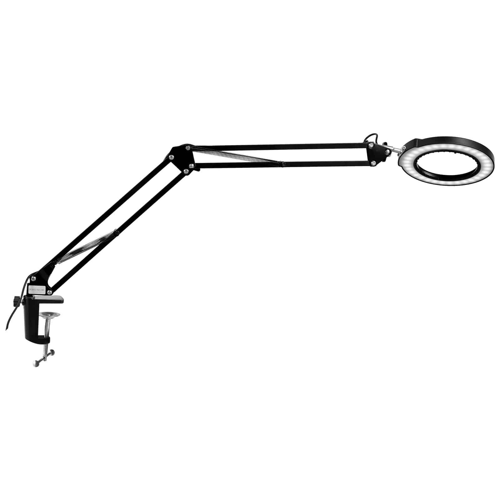 VEVOR 5X Magnifying Lamp with Light, 10.9 cm Glass Lens, 5 Color Modes, Touch Control, Dimmable LED Clamp Light — Attēls 11