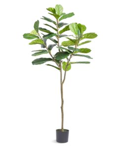 VEVOR 180 см Искусственное Фикусное Дерево – Реалистичное Зелёное Растение из PE Материала, Защита от Опрокидывания, Для Интерьера и Улицы