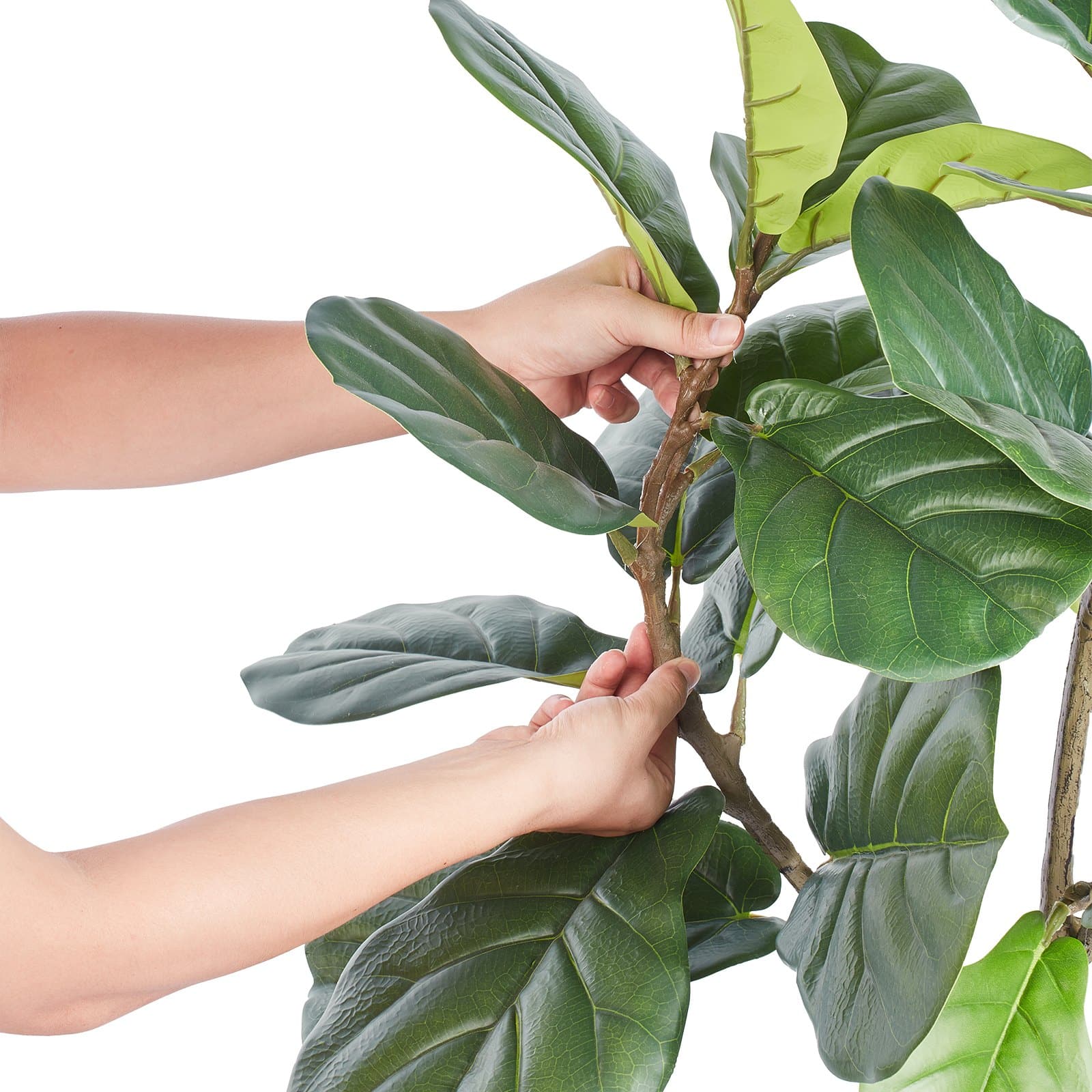 VEVOR 180 cm Artificial Fiddle Leaf Fig Tree – Lifelike Green Faux Plant with PE Material, Anti-Tip Design, Indoor/Outdoor Decor — изображение 9