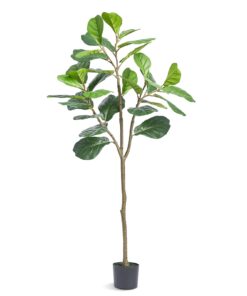 VEVOR искусственный фикус 150 см – реалистичное дерево с защитой от опрокидывания, для дома и улицы