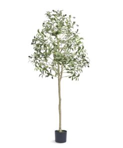 VEVOR 1,5 м Искусственное оливковое дерево — искусственное растение, похожее на жизнь, с материалом полиэтилена, антинаконечником, внутренним/открытым декором для дома и офиса