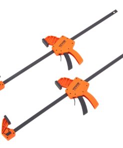 VEVOR 2-Pack 600mm One-Hand Bar Clamps & Spreaders, 136kg Load F-Clamps for Wood & Metal, High-Strength Plastic & Steel