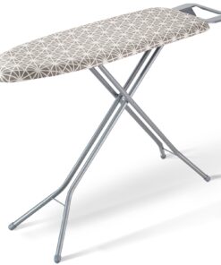 Регулируемая гладильная доска VEVOR 130x33 см с термостойкими & хлопковыми крышками, 4-слойная набивка, складная, 7 настроек высоты