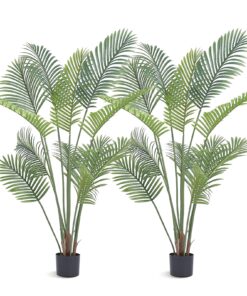 VEVOR 1,5 м Искусственная пальма Дерево (Lifelike Faux Plant) с материалом PE, дизайном с антинаконечником, домашним и офисным декором в помещении/на открытом воздухе